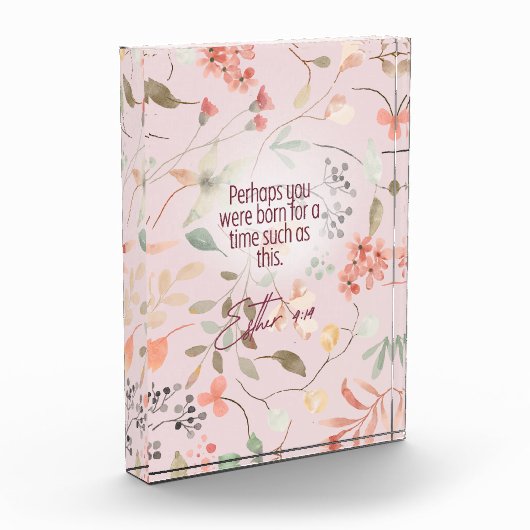Esther 4:14 Christelijke Bijbelverzen Kunst Fotoblokken (Links)