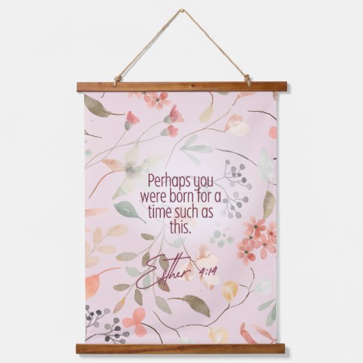 Esther 4:14 Christelijke Bijbelverzen Kunst Hangend Wandkleed (Voorkant)