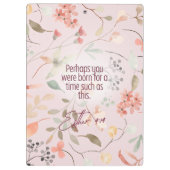 Esther 4:14 Christelijke Bijbelverzen Kunst Klembord (Achterkant)