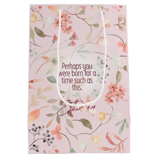 Esther 4:14 Christelijke Bijbelverzen Kunst Medium Cadeauzakje (Achterkant)