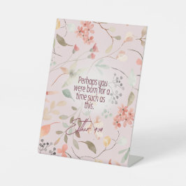 Esther 4:14 Christelijke Bijbelverzen Kunst Reclamebord Met Voetstuk