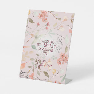 Esther 4:14 Christelijke Bijbelverzen Kunst Reclamebord Met Voetstuk