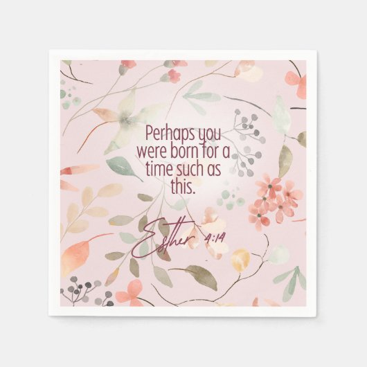 Esther 4:14 Christelijke Bijbelverzen Kunst Servet (Voorkant)