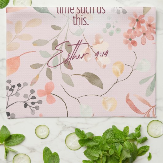 Esther 4:14 Christelijke Bijbelverzen Kunst Theedoek (Gevouwen)