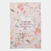 Esther 4:14 Christelijke Bijbelverzen Kunst Theedoek (Verticaal)