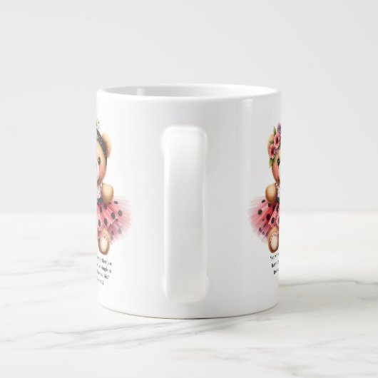 Esther 4:14 Girly Bear Coffee Mug Grote Koffiekop (Achterkant)