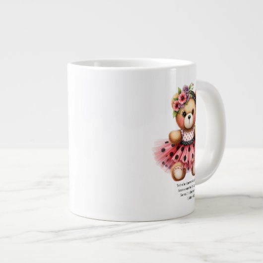 Esther 4:14 Girly Bear Coffee Mug Grote Koffiekop (Voorkant rechts)