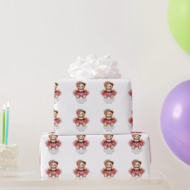 Esther 4:14 Girly Bear Wrapping Paper Cadeaupapier