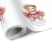 Esther 4:14 Girly Bear Wrapping Paper Cadeaupapier (Rol Hoek)