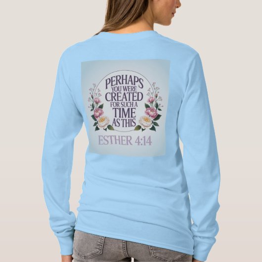 Esther 4:14 Light Blue T-Shirt (Achterkant)