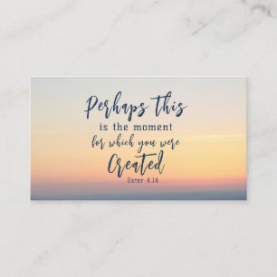 Esther 4:14 Misschien is dit de tijd Bijbel Verse Visitekaartje