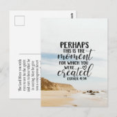 Esther 4:14 Moment waarvoor U werd Creëer Briefkaart (Voorkant / Achterkant)