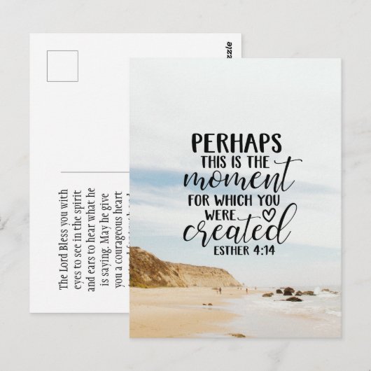 Esther 4:14 Moment waarvoor U werd Creëer Briefkaart (Voorkant / Achterkant)