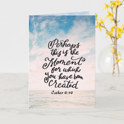 Esther 4:14 Moment waarvoor u werd Creëer Kaart (Gele Bloem)