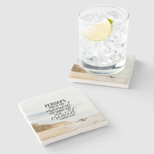 Esther 4:14 Moment waarvoor u werd Creëer Stenen Onderzetter (Zijkant)