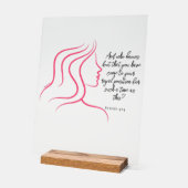 Esther 4:14 Schrift Bijbel Verse Roze Silhouet Acryl Bord (Hoek)