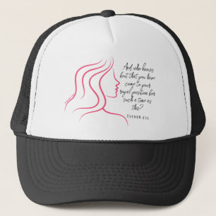 Esther 4:14 Schrift Bijbel Verse Roze Trucker Hoed Pet