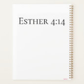 Esther 4:14 Schrift Bijbelvers Roze Silhouet  Planner (Achterkant)