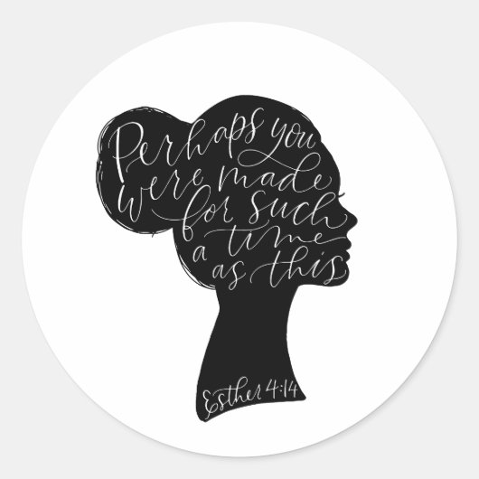 Esther 4:14 Silhouette Sticker (Voorkant)
