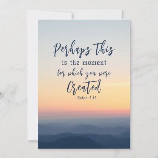 Esther 4 Misschien is dit de tijd Bijbel Flat Kaar (Voorkant)