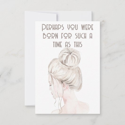 Esther Bible Verse Notecard Notitiekaartje (Voorkant)