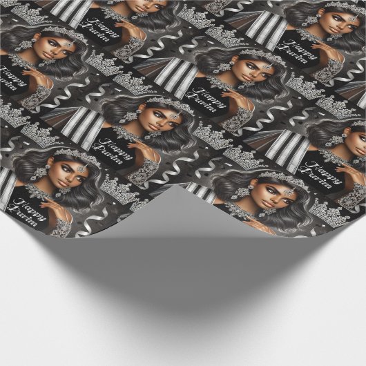 Esther Black Purim Inpakpapier (Hoek)