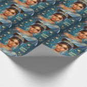 Esther Blue Purim Wrapping Paper Cadeaupapier (Hoek)