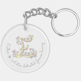 Esther monogram letter E en betekenis keyring Sleutelhanger