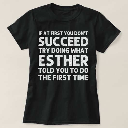 ESTHER Name Personalized Birthday Funny Kerstmis T-shirt (Design voorkant)