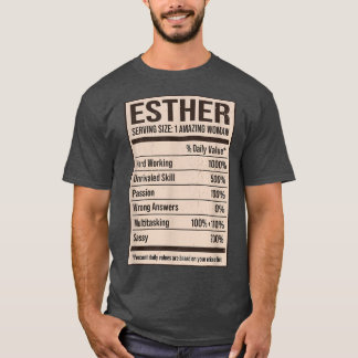 Esther Nutrition Facts Name Nickname Alias Titel F T-shirt