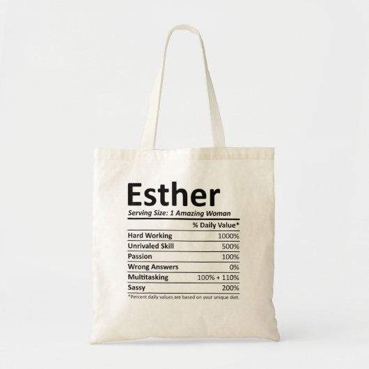 ESTHER Nutrition Persoonlijke benaming Funny Kerst Tote Bag (Voorkant)