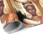 Esther Red Purim Wrapping Paper Cadeaupapier (Rol Hoek)