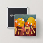 Esther Vierkante Button 5,1 Cm (Voorkant /achterkant)