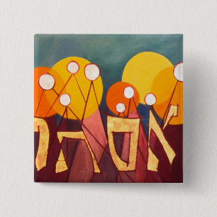 Esther Vierkante Button 5,1 Cm