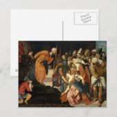 Esther voor Ahasuerus, 1548 Briefkaart (Voorkant / Achterkant)