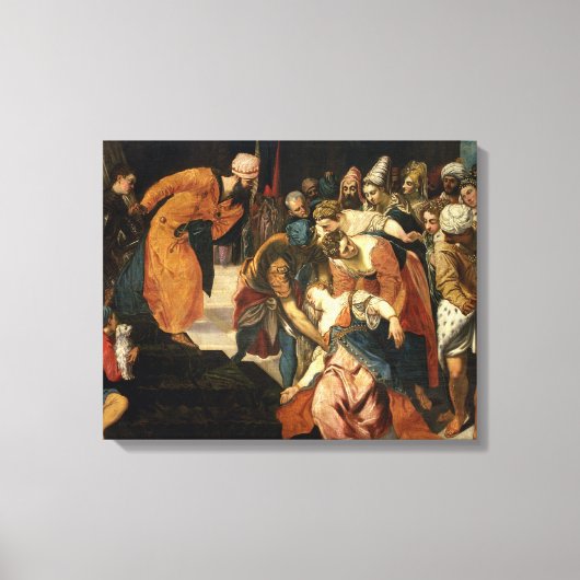 Esther voor Ahasuerus, 1548 Canvas Afdruk (Voorkant)