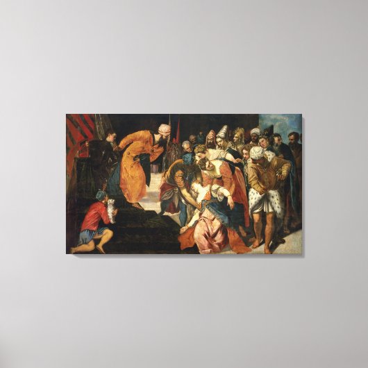 Esther voor Ahasuerus, 1548 Canvas Afdruk (Voorkant)