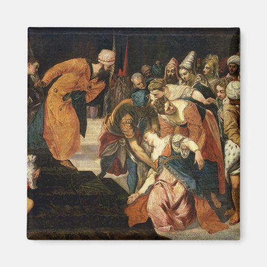 Esther voor Ahasuerus, 1548 Magneet (Voorkant)