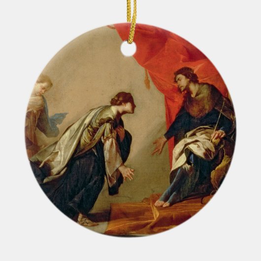 Esther voor Ahasuerus, c.1645-50 (olie op ca. Keramisch Ornament (Voorkant)