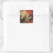 Esther voor Ahasuerus, c.1645-50 (olie op ca. Vierkante Sticker (Tas)