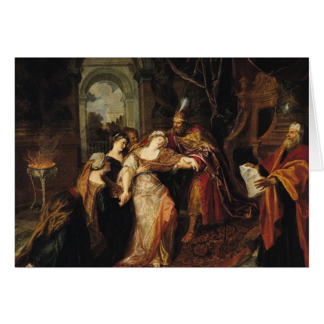 Esther voor Ahasuerus, vóór 1697 (Voorkant Horizontaal)