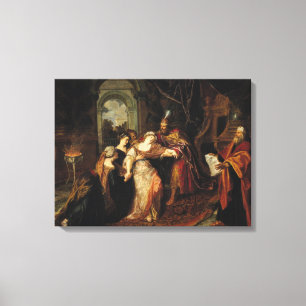 Esther voor Ahasuerus, vóór 1697 Canvas Afdruk