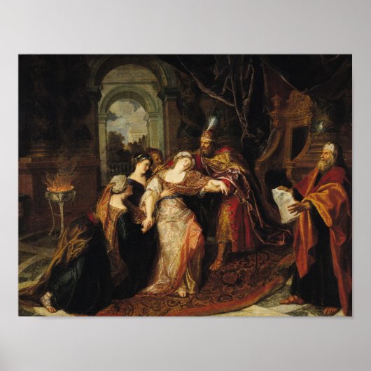 Esther voor Ahasuerus, vóór 1697 Poster (Voorkant)