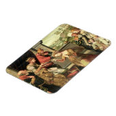 Esther voor koning Ahasuerus met Haman Magneet (Linkerzijde)