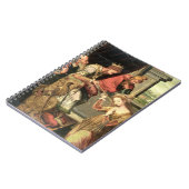 Esther voor koning Ahasuerus met Haman Notitieboek (Linkerzijde)