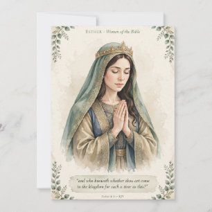 Esther Vrouwen van de Bijbel KJV Kaart Notitiekaartje