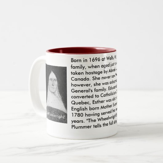 Esther Wheelwright mok (Voorkant links)