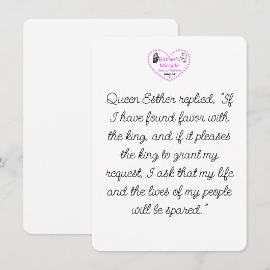 Esther's Mirakel Briefpapier met Envelopes Kaart (Voorkant / Achterkant)