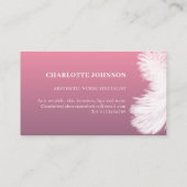 esthetica Skincare Modern Pink Feather Visitekaartje (Achterkant)