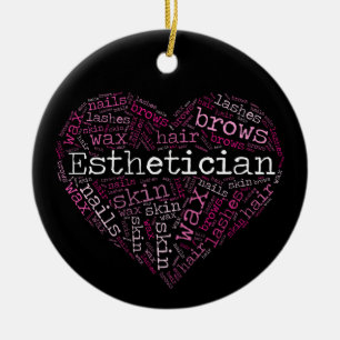 Estheticiaans cadeau keramisch ornament